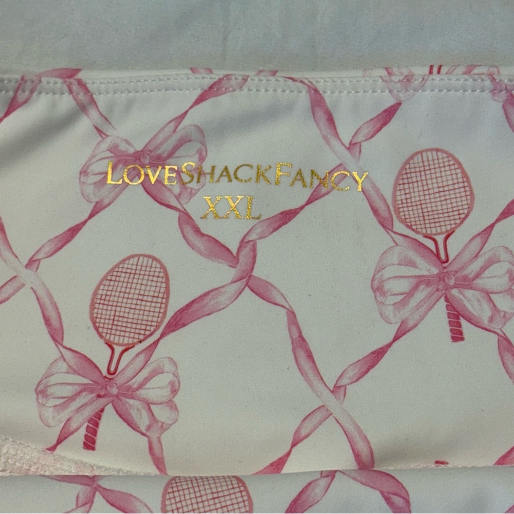 LoveShackFancy Corene Tennis Sporty Active Skort size XXL pink bows - Picture 9 of 10